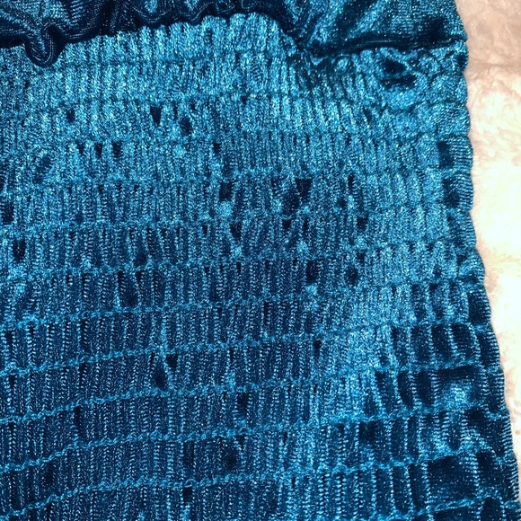 Sheared velvet crop top with blouson bust - Picture 3 of 8